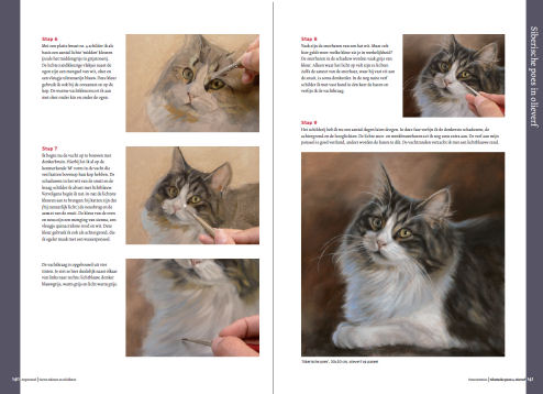 Stap-voor-stap kat schilderen: Boek Inspirerend dieren tekenen en schilderen - Marjolein Kruijt DEEL 2 preview