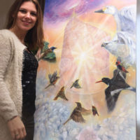 Marjolein Kruijt - vogel schilderij - dierensymboliek