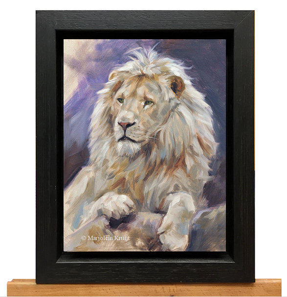 Min optioneel uitglijden Leeuw | Leeuwen schilderij TE KOOP - door Marjolein Kruijt kunstenares