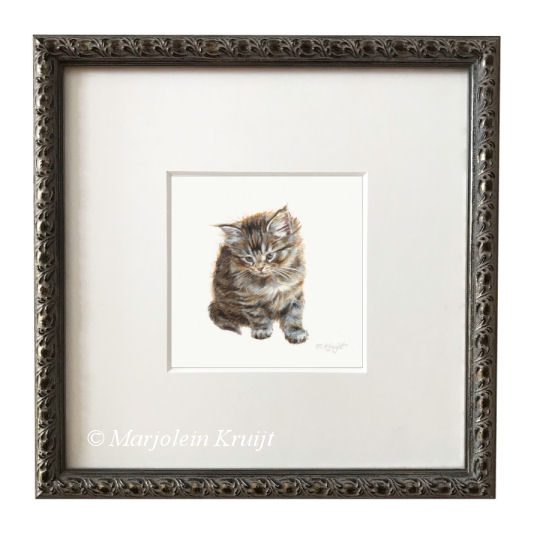 VOORBEELD: Kitten schilderij artprint reproductie ingelijst