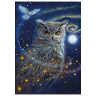 'Owl - Uil' wise teacher - spiritueel schilderij [TE KOOP]