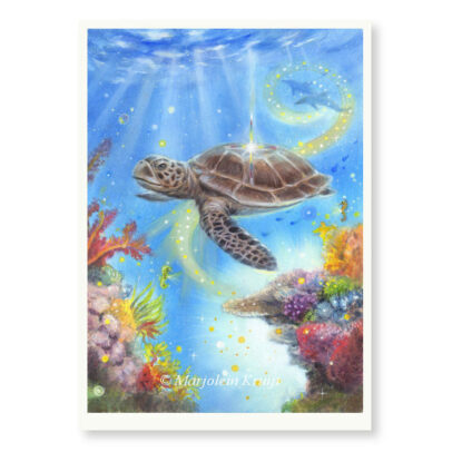 'Turtle- Zeeschildpad' - limited edition print