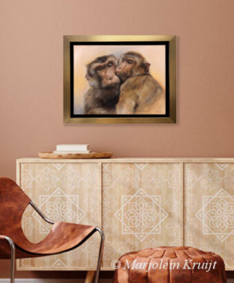 'Laponderapen'- Best friends, 30x40 cm olieverf schilderij (verkocht)