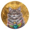 'I am'- kitten, schilderij met bladgoud